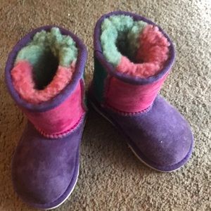 Toddler Girl Multicolor Ugg Boots Good Condition